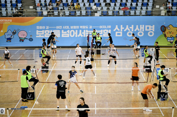 인천 남동구 소재 인천남동체육관에서 경기를 치르는 모습. 삼성생명 제공.