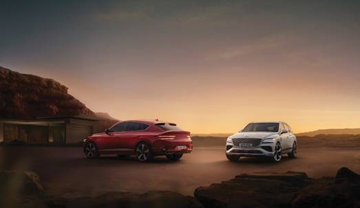 (왼쪽부터) 2026 GV80 쿠페와 제네시스 2026 GV80. 현대캐피탈 제공.