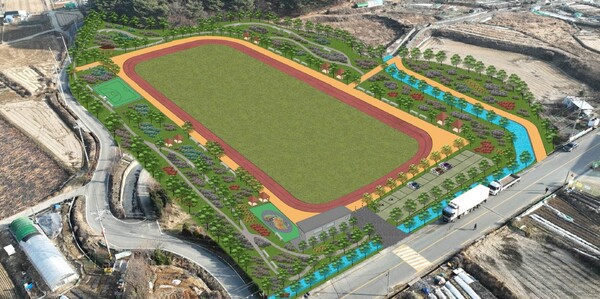 창원특례시는 개발제한구역 주민지원사업비로 국비 40억원을 확보했다. 사진은 동읍 자여 체육시설 조감도.