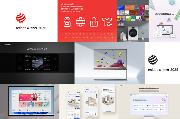 LG전자가 '레드닷 디자인 어워드' 브랜드&커뮤니케이션 부문에서 대거 수상하며 디자인 우수성을 인정받았다. LG전자 제공