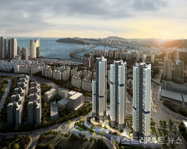 ◇부산 우동2구역 개발 아파트 단지인 '베뉴브 해운대' 조감도. (사진=삼한종합건설)