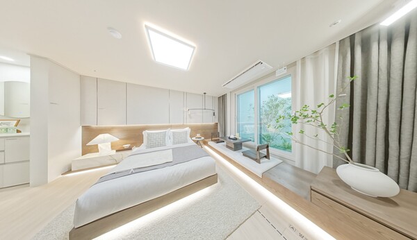 한화 건설부문이 울산광역시 남구 무거동 1422-5번지 일원(한화케미칼 사택 부지)에 공급하는 ‘한화포레나 울산무거’ 84㎡A형의 침실