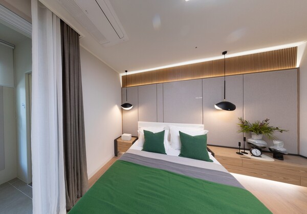 동일토건이 충남 아산시 탕정면 갈산리 183-1번지(아산탕정지구 도시개발사업 A1블록) 일원에 공급하는 ‘아산탕정 동일하이빌 파크레인’ 84㎡A형 침실