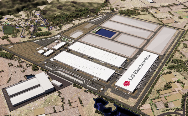 LG전자가 인도에서 세 번째 생산기지로 구축하고 있는 스리시티 공장 조감도. LG전자 제공