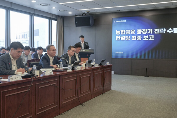 생산적금융의 중요성을 강조하는 이찬우 NH농협금융지주 회장. NH농협금융 제공.