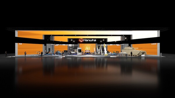 '서울 국제 항공우주 및 방위산업 전시회(ADEX) 2025'에 마련될 한화 부스 조감도. 한화에어로스페이스 제공