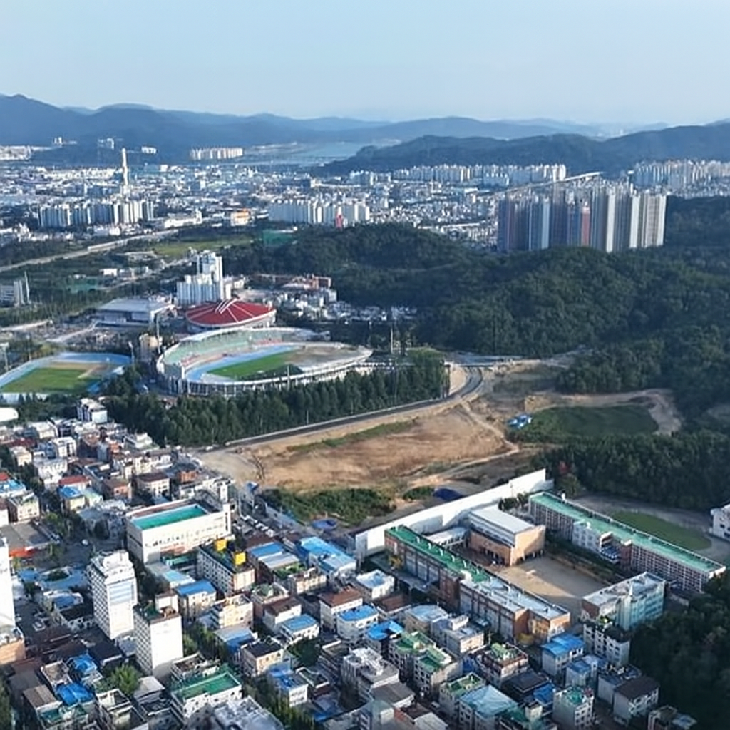 경북 구미 첫 하이엔드급 단지인 '둣나위브더제니스 구미'의 사업장.