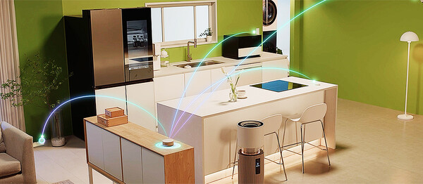 'LG 씽큐 온'의 제품 이미지. LG 씽큐 온은 집 안 가전과 IoT 기기를 24시간 연결 상태로 유지하며 최적의 환경을 조성하는 LG AI 홈의 핵심 기기다. LG전자 제공