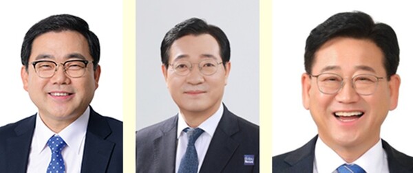 허성무 ㆍ 민홍철 ㆍ 김정호 민주당 의원(왼쪽부터).