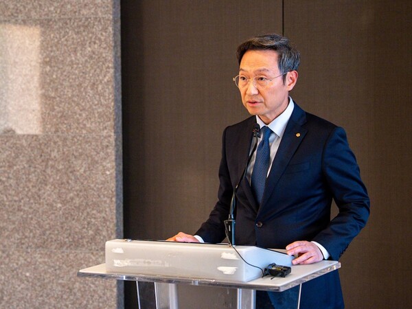 4일 세미나에서 인사말중인 한화자산운용 김종호 대표. 한화자산운용 제공. 