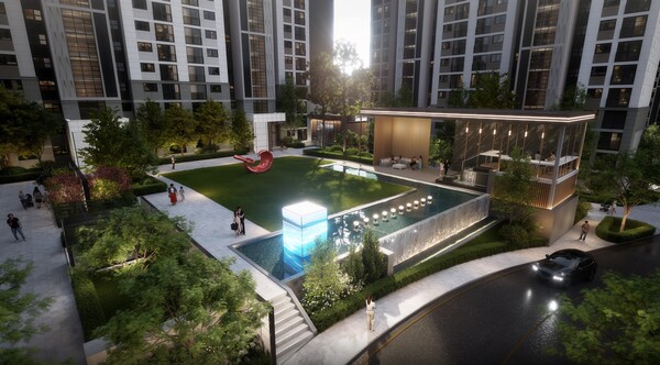 ◇현대건설의 리뉴얼 신사업 '더 뉴 하우스'를 통해 바뀌게 될 삼성동 힐스테이트 2단지 조경. (이미지=현대건설)