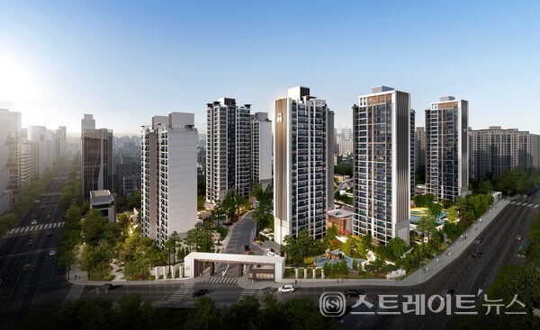 ◇현대건설의 리뉴얼 신사업 '더 뉴 하우스'를 통해 바뀌게 될 삼성동 힐스테이트 2단지 조감도. (이미지=현대건설)