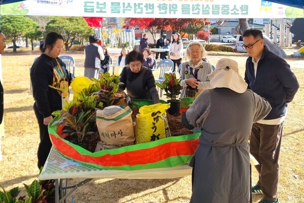 경북 영양군은 탄소중립의 자발적 실천과 식물에 대한 이해 및 정서적 교감 증진을 위해 반려식물 보급행사를 진행했다.(사진=영양군)