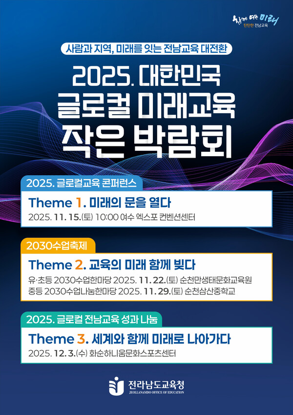 2025. 대한민국 글로컬 미래교육 작은 박람회 포스터. 전남교육청