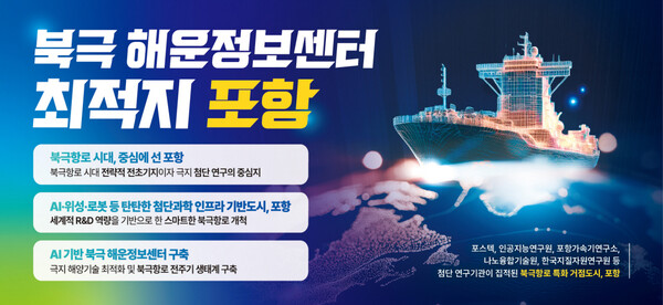 경북 포항시는 25일~ 27일까지 3일간 부산 벡스코에서 열리는 ‘2025 대한민국 해양 모빌리티 안전 엑스포’에서 포항시 북극 홍보관을 운영한다.(포스터=포항시)