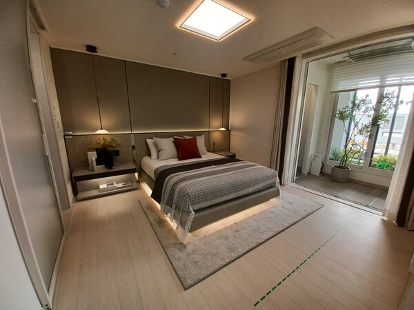 ‘김포북변 칸타빌 디 에디션’ 84A㎡형 안방. 김태현 기자